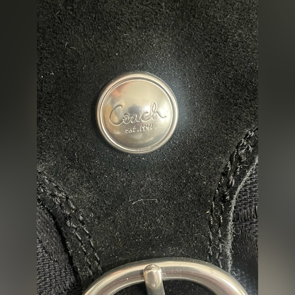 Coach Meyer Signature Logo Black Suede Buckle Detail Flat Winter Snow Boots 7.5 - Picture 10 of 16